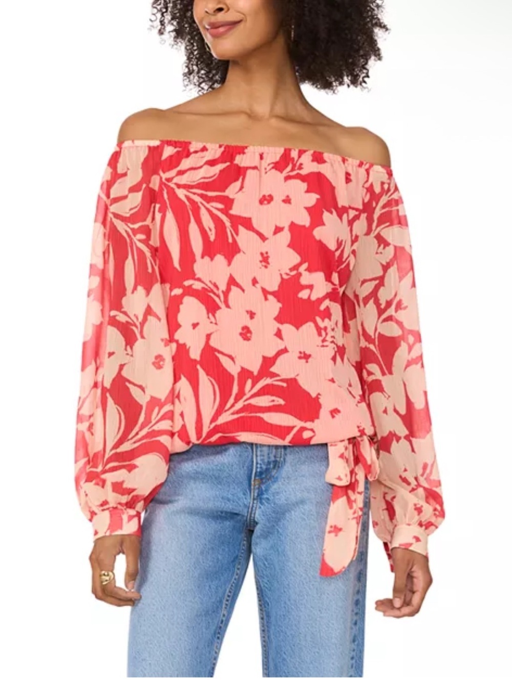 Vince Camuto Off-the-Shoulder Top in Floral Print Size XS